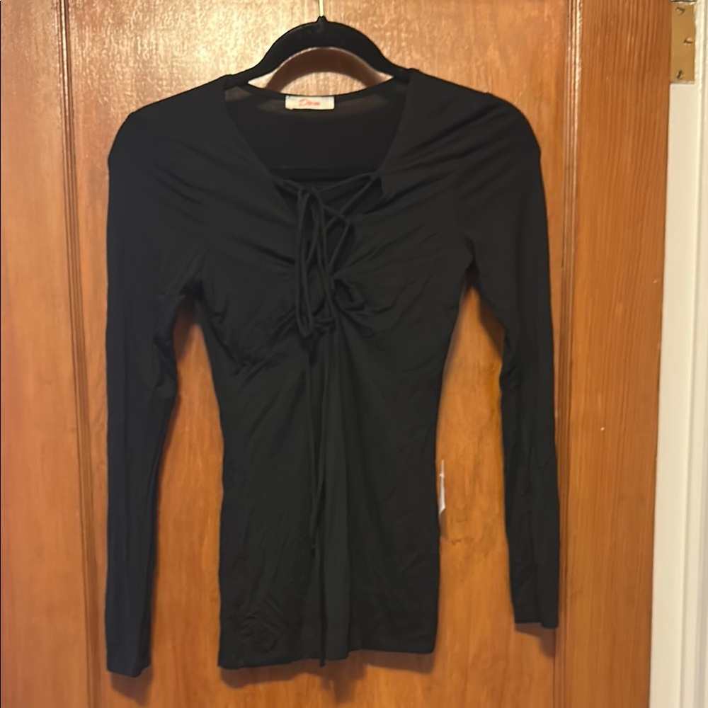 Elegant Black Long Sleeve Top
